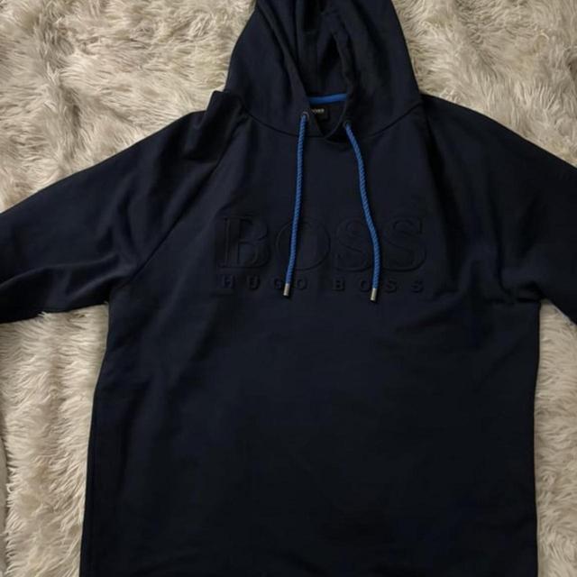 Hugo Boss Men's Hoodie - Navy - L on Productcaster.