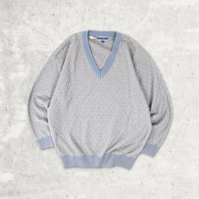 American Vintage Men's Jumper - Blue - M on Productcaster.