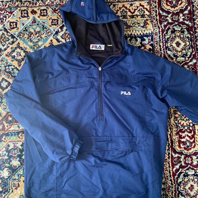 Fila Men's Windbreaker Jacket - Navy/Blue - M on Productcaster.