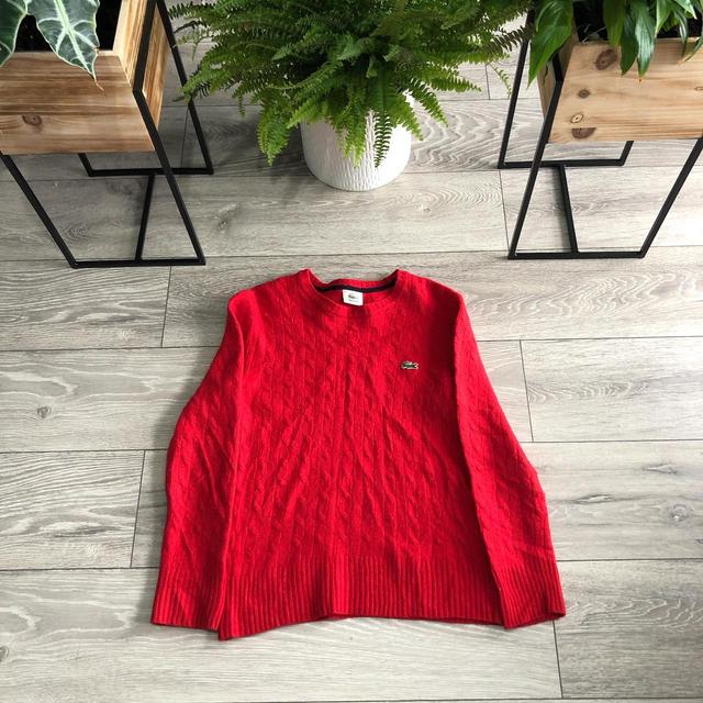 Lacoste Men's Sweatshirt - Red - S on Productcaster.