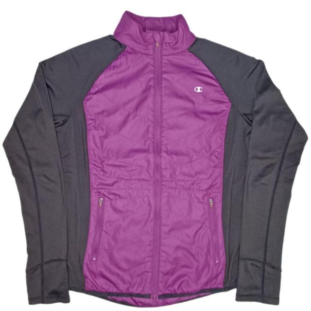 Champion Women's Jacket - Black/Purple - M on Productcaster.