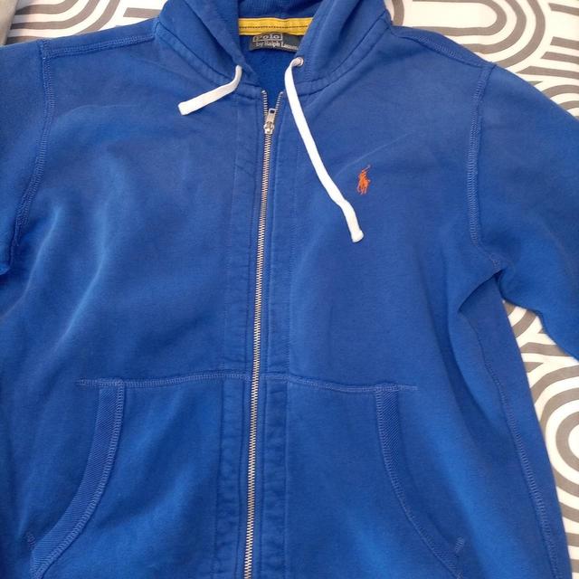 Polo Ralph Lauren Men's Hoodie - Orange/Blue - L on Productcaster.