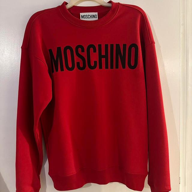 Moschino Men's Sweatshirt - Red - M on Productcaster.