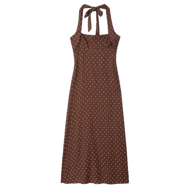 Women's Holiday Dress - Brown/White - 12 on Productcaster.