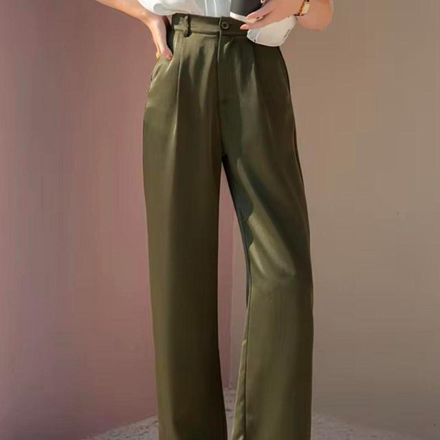 Vintage Women's Trousers - Khaki/Green - S on Productcaster.