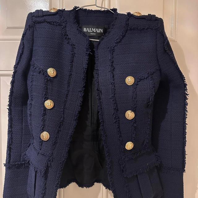 Balmain Women's Blazer Jacket - Navy - UK 8 on Productcaster.