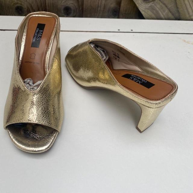 Marks & Spencer Women's Mules - Gold - UK 5 on Productcaster.