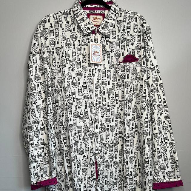 Joe Browns Men's Shirt - White/Multi - XXL on Productcaster.