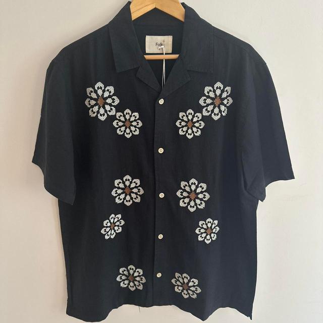 Folk Men's Shirt - Black - L on Productcaster.