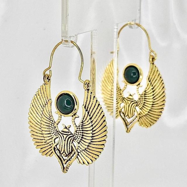 Women's Jewellery - Green/Gold on Productcaster.