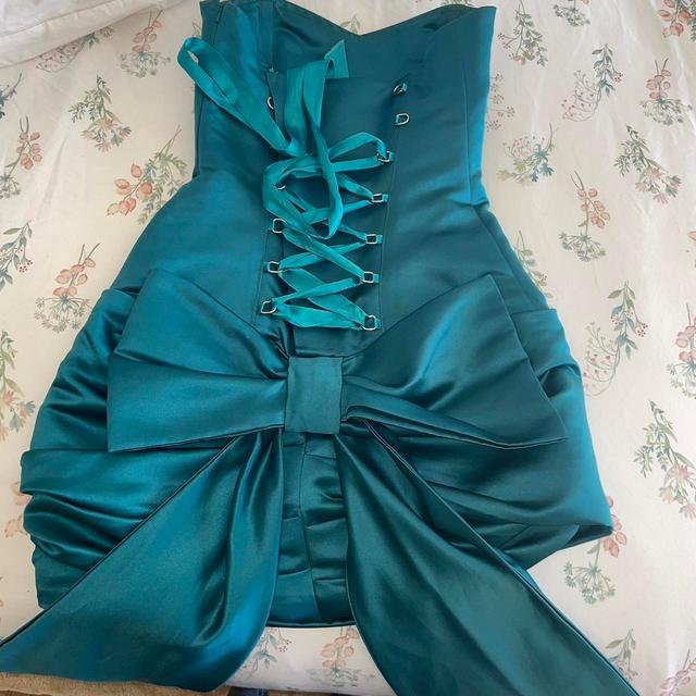 Preloved Women's A-line Dress - Blue/Green - 6 on Productcaster.