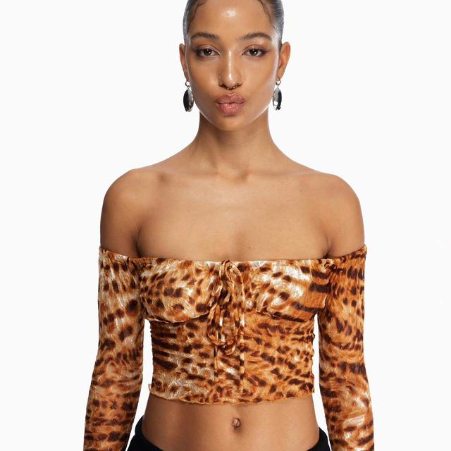 Women's Crop top - Brown/Multi - 6 on Productcaster.