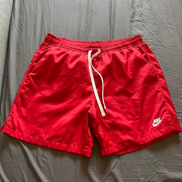 Nike Men's Shorts - Red - L on Productcaster.