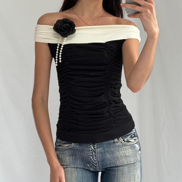 Women's Corset - Black/Cream - 8 on Productcaster.