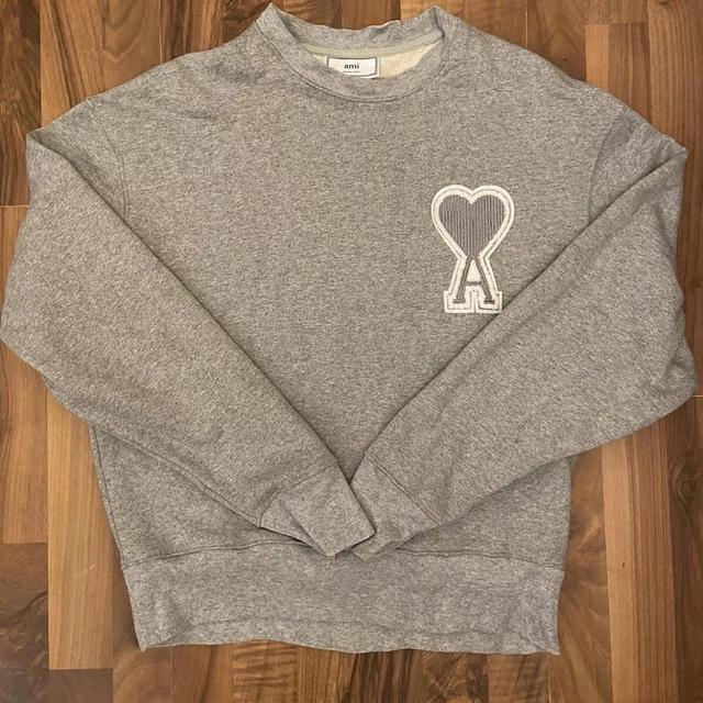 AMI Paris Men's Sweatshirt - Grey - S on Productcaster.