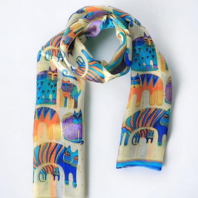 Handmade Women's Scarf - Blue on Productcaster.