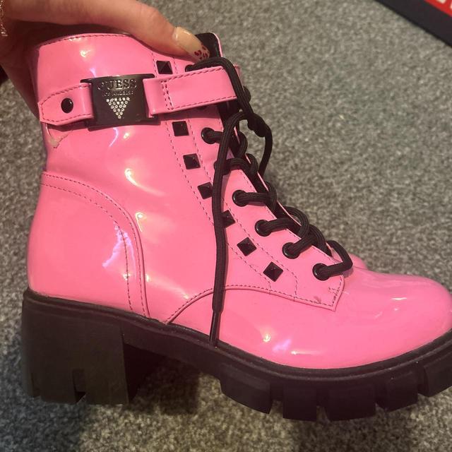 Guess Women's Boots - Pink/Black - UK 5.5 on Productcaster.