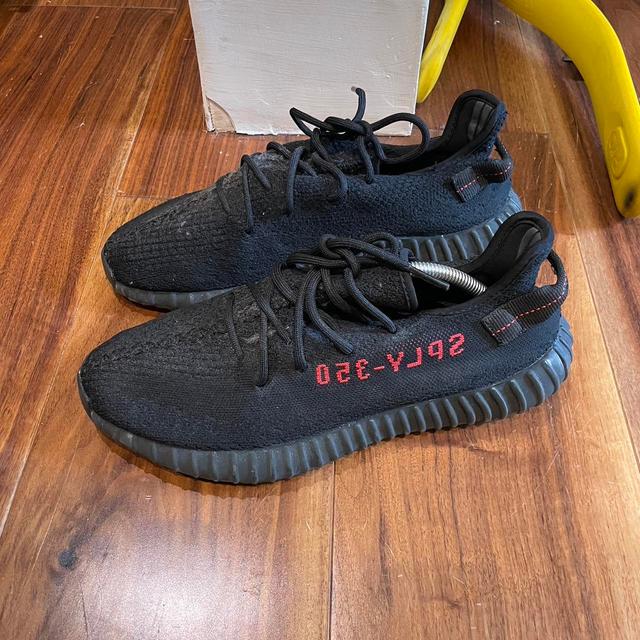 Yeezy Men's Trainers - Black/Red - UK 10.5 on Productcaster.