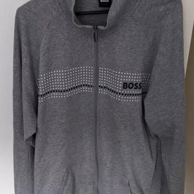 BOSS Men's Sweatshirt - Grey/Navy - XXL on Productcaster.