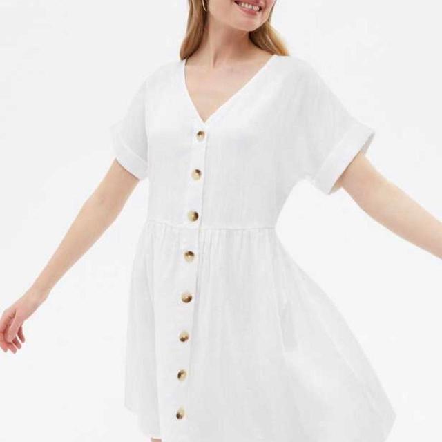 New Look Curves Women's Casual Dress - White - 14 on Productcaster.