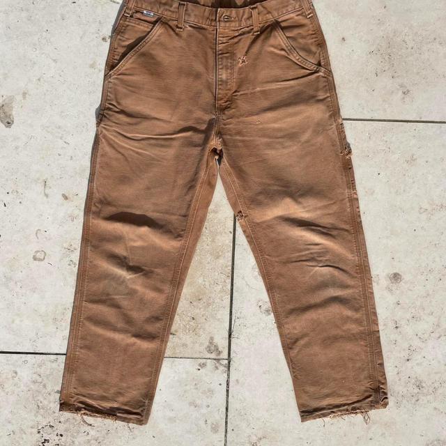 Carhartt Women's Trousers - Tan/Brown - UK 12 on Productcaster.