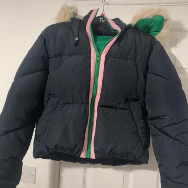 Topshop Women's Puffer - Navy - UK 6 on Productcaster.