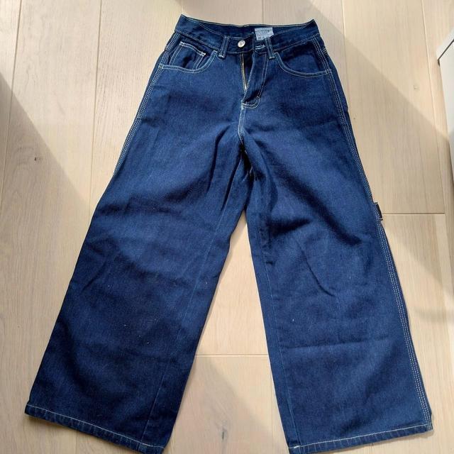 Deadstock Women's High waisted Cargo Jeans - Navy - XXS on Productcaster.