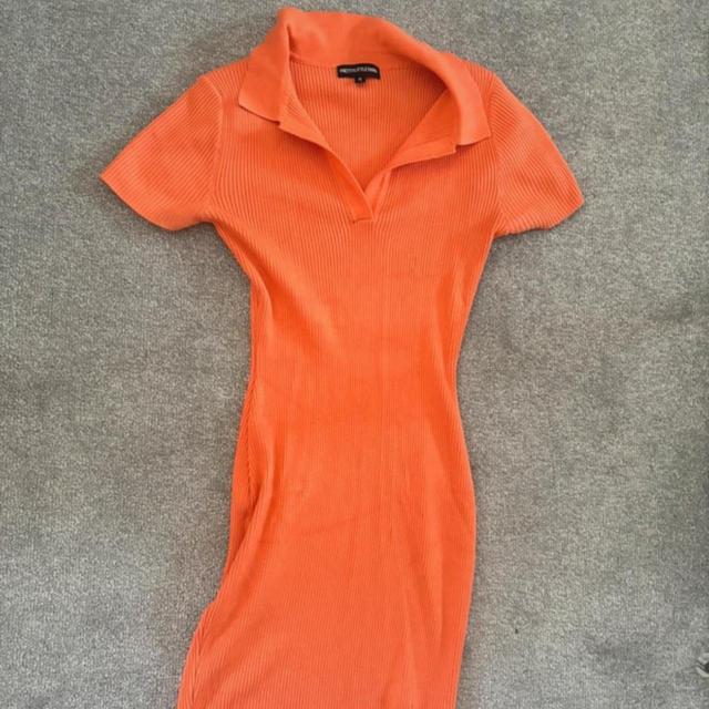 PrettyLittleThing Women's Bodycon Dress - Orange - S on Productcaster.