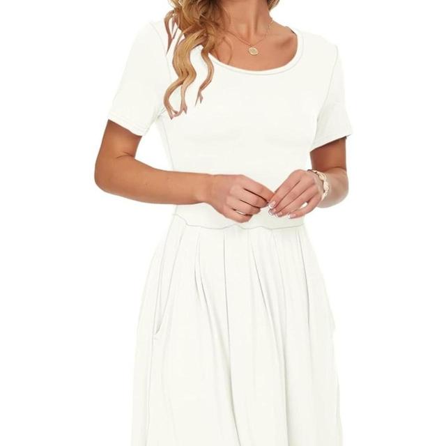 Women's A-line Dress - White - L on Productcaster.