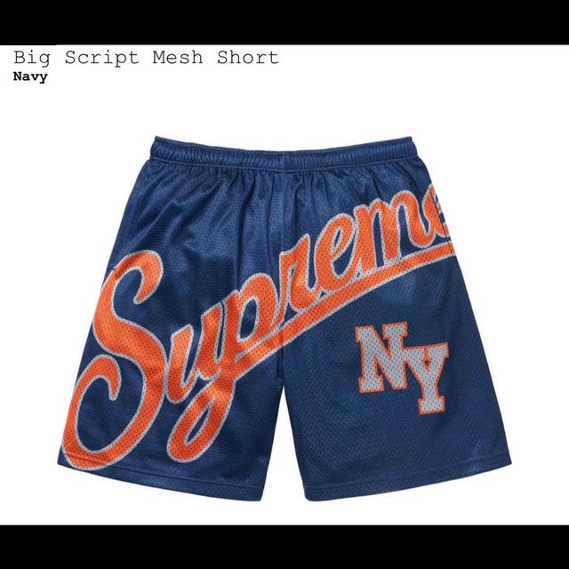 Supreme Men's Shorts - Navy/Orange - XL on Productcaster.