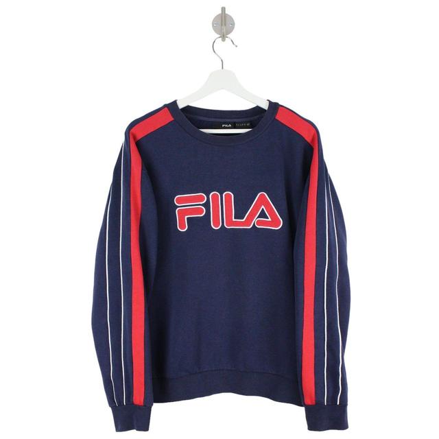 Fila Men's Sweatshirt - Navy - M on Productcaster.