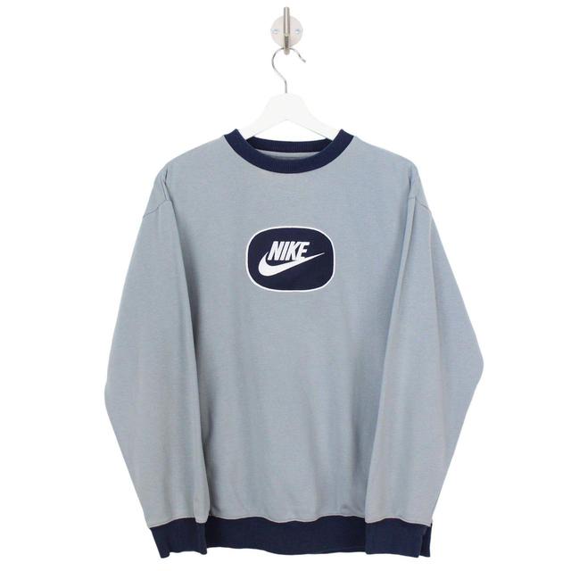 Nike Men's Sweatshirt - Blue - M on Productcaster.