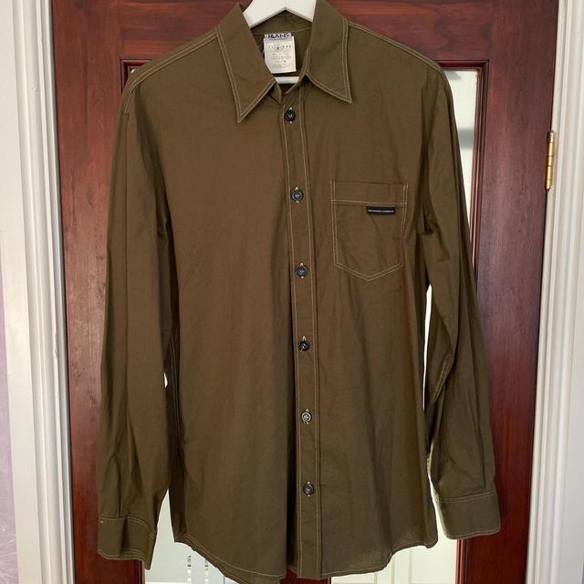 Dolce & Gabbana Men's Shirt - Khaki/Green - S on Productcaster.