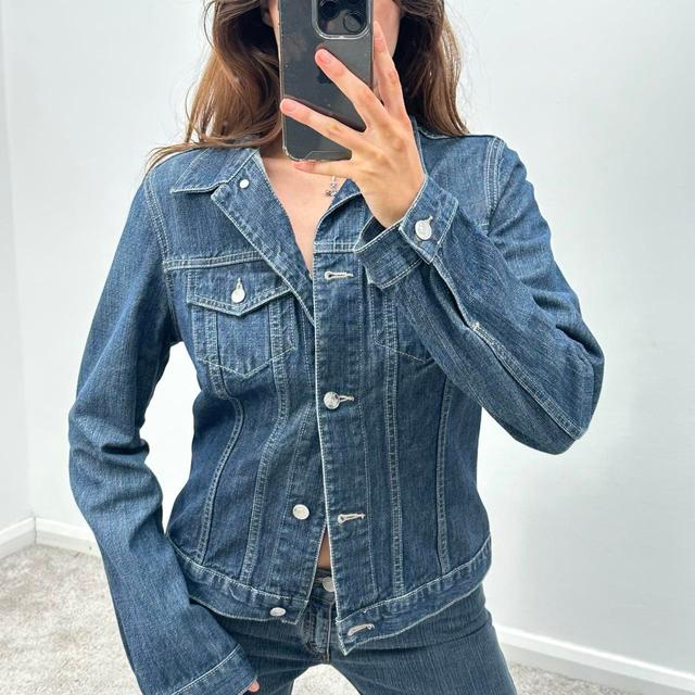 Vintage Women's Denim Jacket - Blue - S on Productcaster.