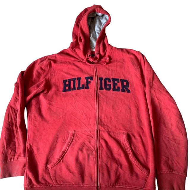 Tommy Hilfiger Men's Hoodie - Red/Black - XL on Productcaster.