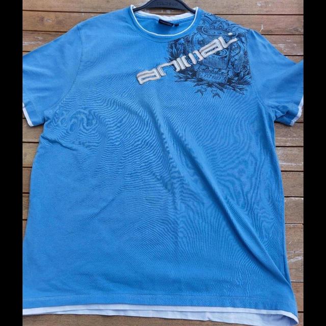 Animal Men's T-shirt - Blue - XL on Productcaster.