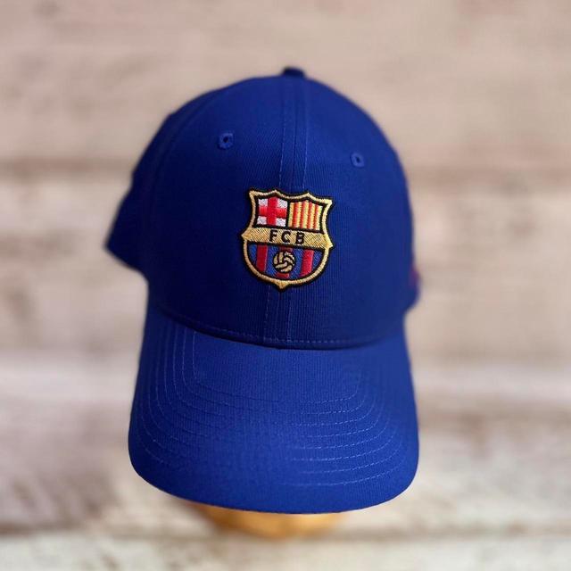 F.C. Barcelona Men's Caps - Navy on Productcaster.