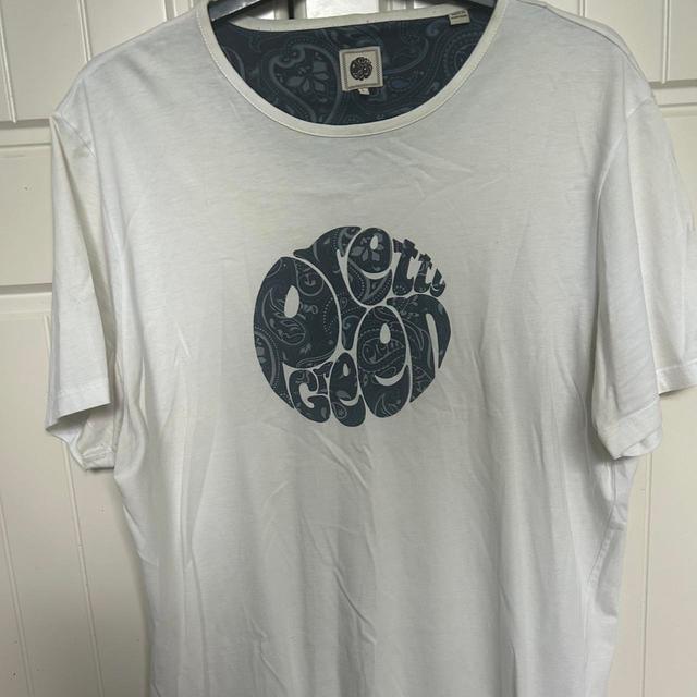 Pretty Green Men's T-shirt - White - L on Productcaster.