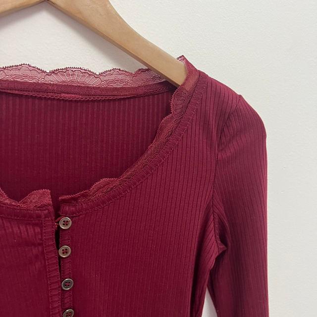 Women's Shirt - Burgundy - S on Productcaster.