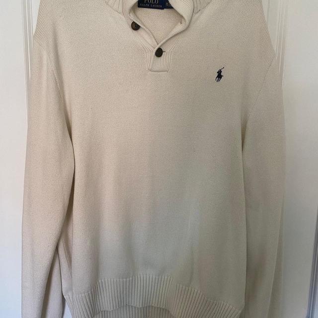 Polo Ralph Lauren Men's Jumper - Cream - XXL on Productcaster.