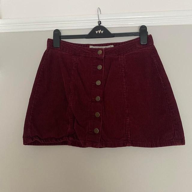 Denim & Co. Women's Skirt - Burgundy - UK 14 on Productcaster.