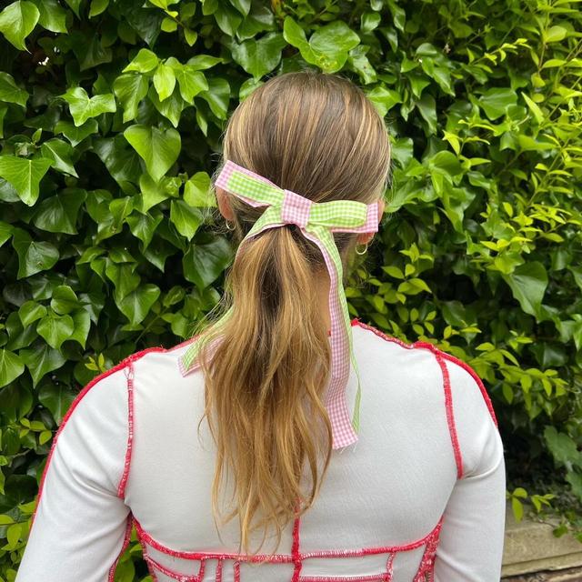 Handmade Women's Hair accessory - Pink/Green on Productcaster.