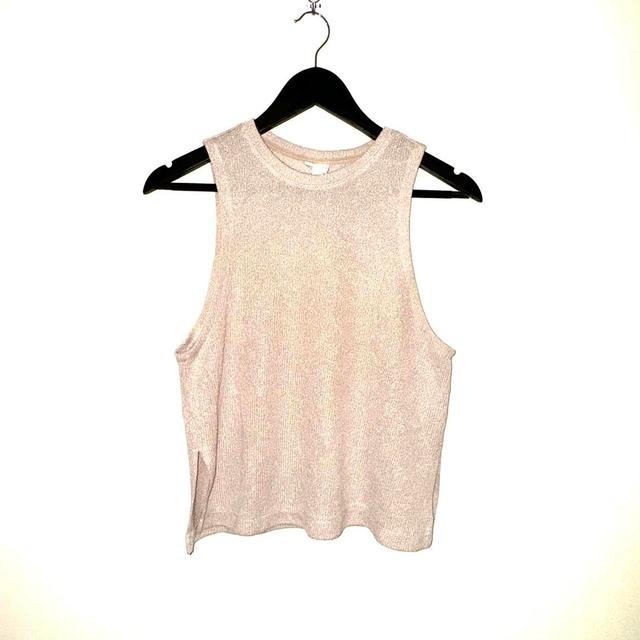 Zara Women's Crop top - Pink/Cream - S on Productcaster.