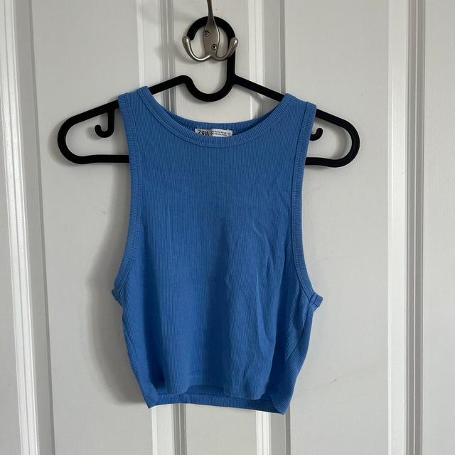 Zara Women's Crop top - Blue - 8 on Productcaster.