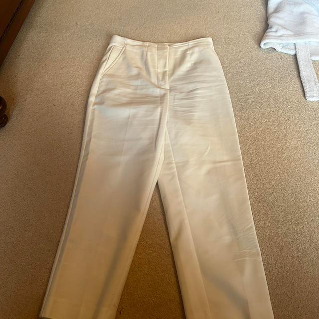 M&S Collection Women's Trousers - White - UK 8 on Productcaster.