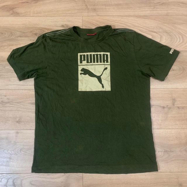 Puma Men's T-shirt - Khaki/Green - L on Productcaster.