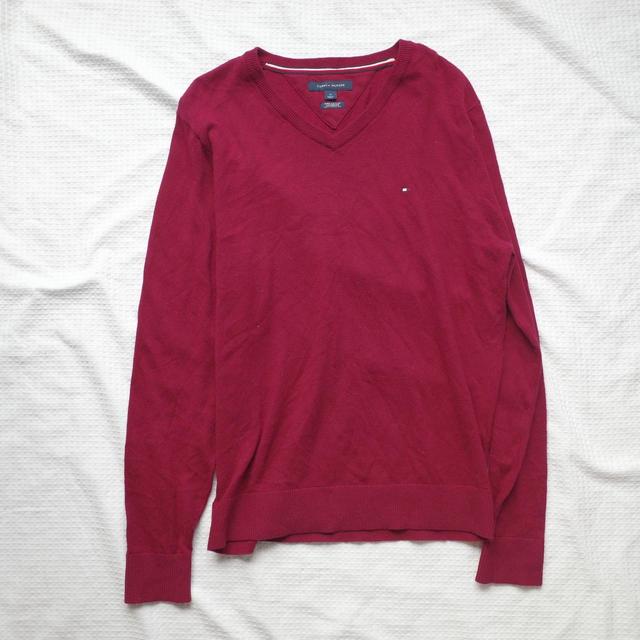 Tommy Hilfiger Women's Jumper - Burgundy - M on Productcaster.