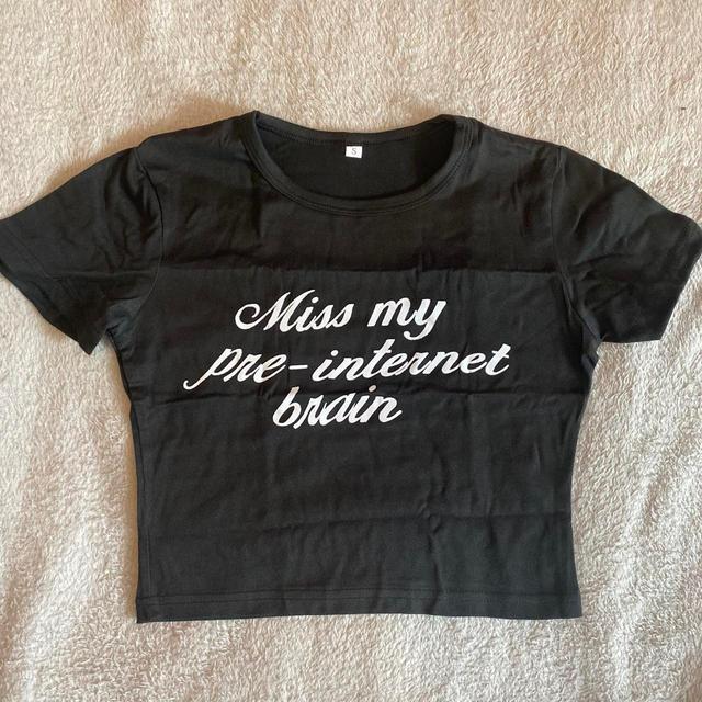 Custom Women's Crop top - Black - S on Productcaster.