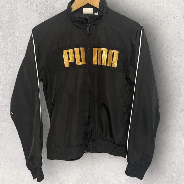 Puma Women's Lightweight Jacket - Black/Gold - UK 12 on Productcaster.