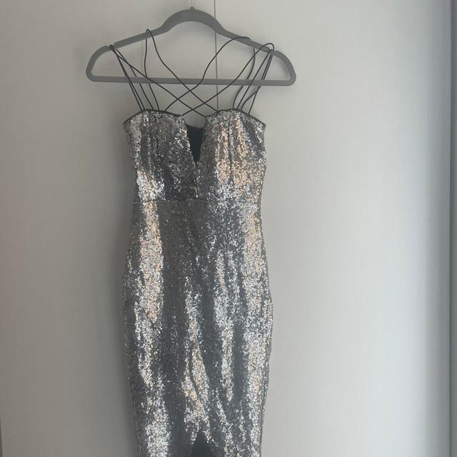 Rare London Women's Party Dress - Silver - 6 on Productcaster.